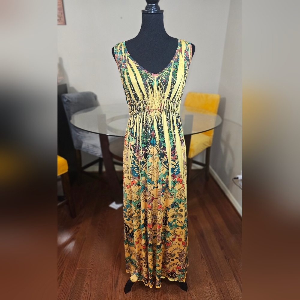 Yellow/colorful maxi dress